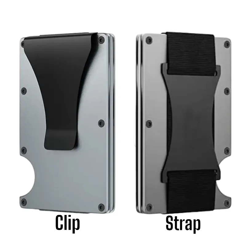 Carbon Fiber RFID Protection Metal Card & Cash Wallet with Air-Tag Holder