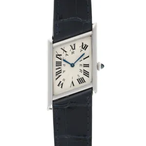 Cartier Platinum Asymmetrical Tank Watch, Piece Unique