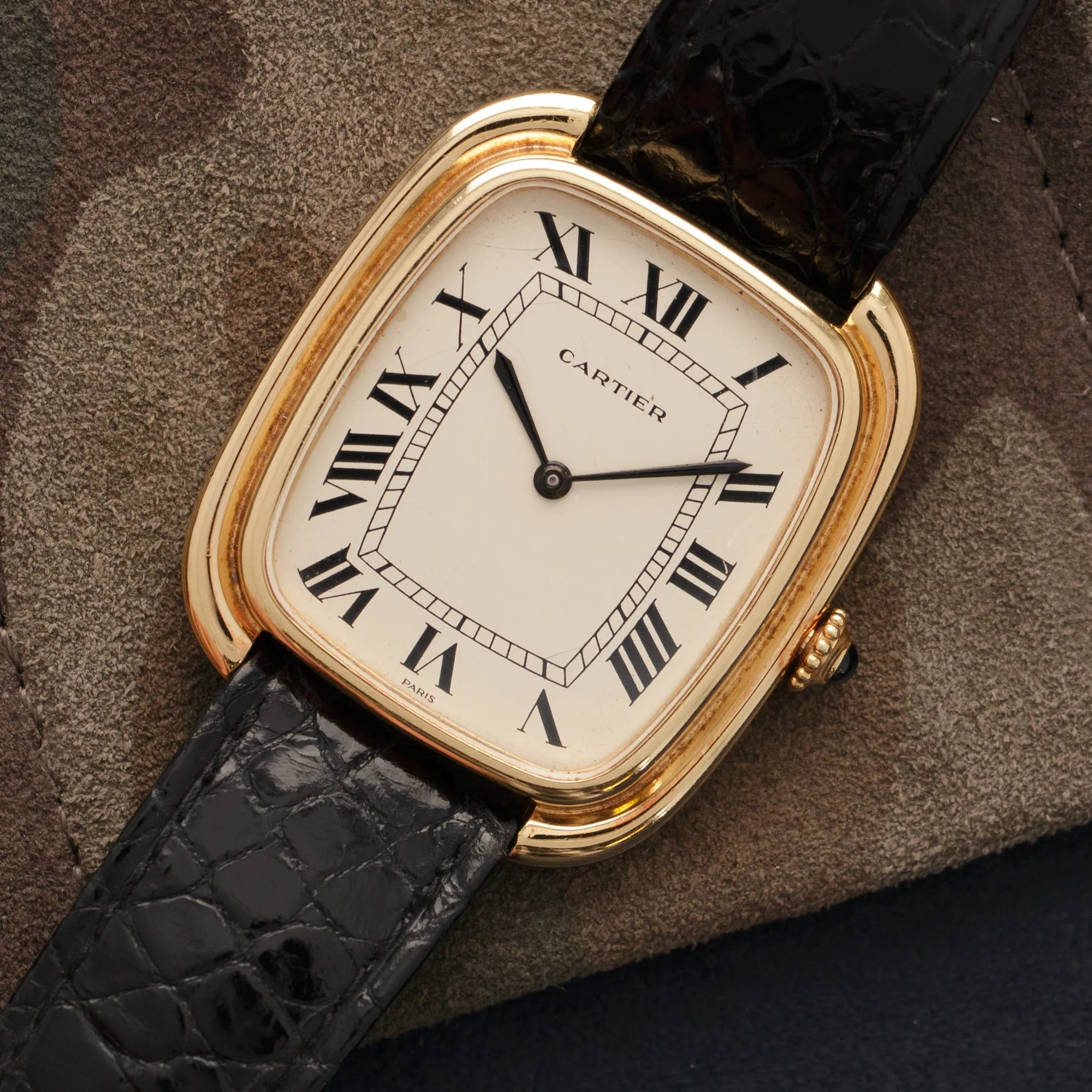 Cartier Yellow Gold Jumbo TV Shaped Watch