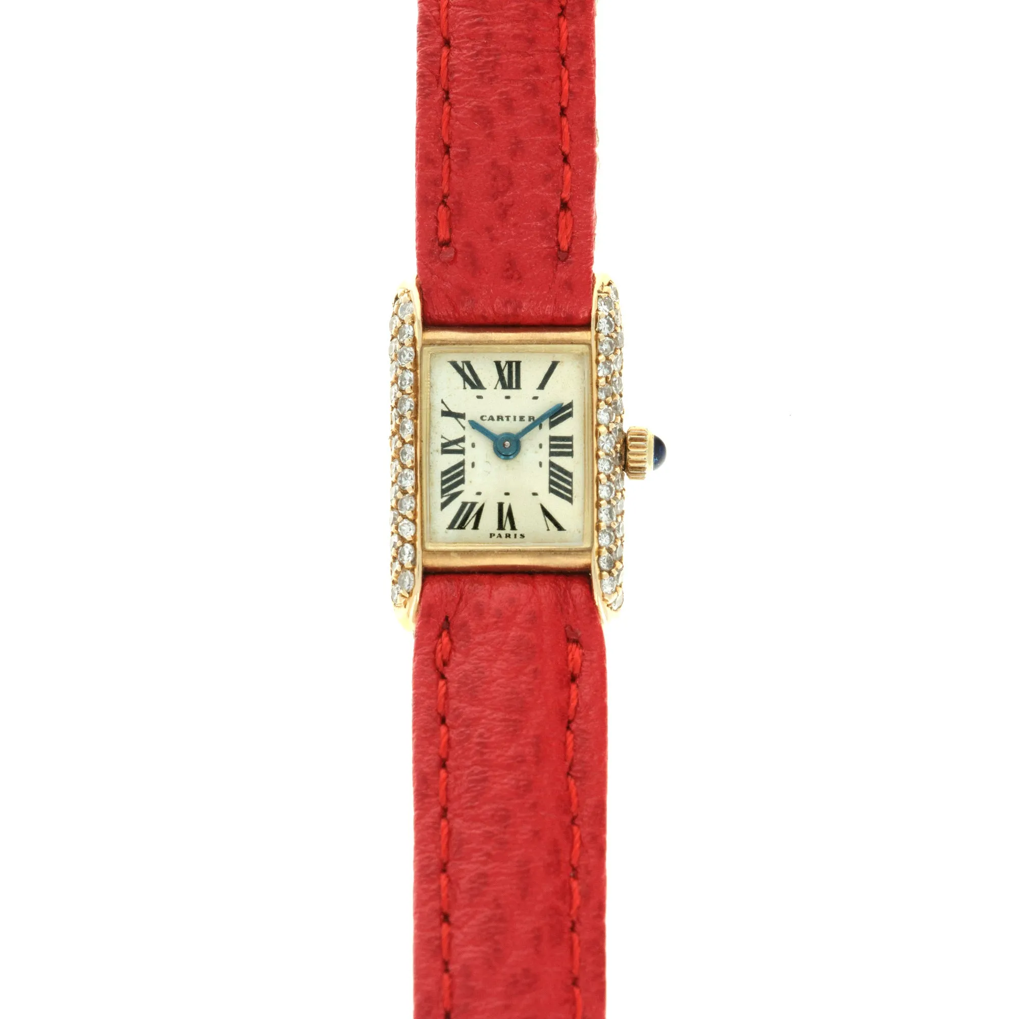 Cartier Yellow Gold Mini Tank Diamond Watch, 1968