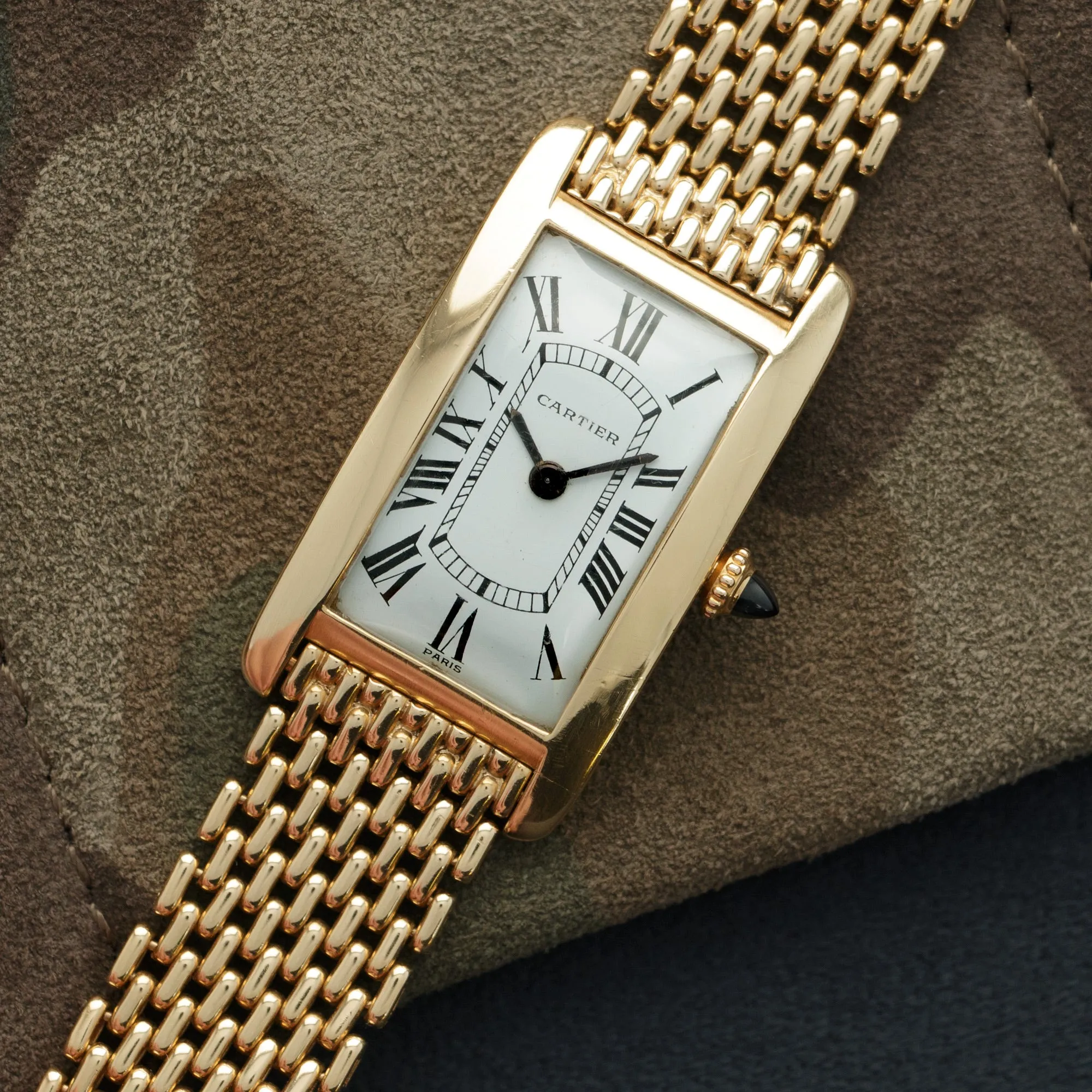 Cartier Yellow Gold Tank Cintree Watch, 1930s