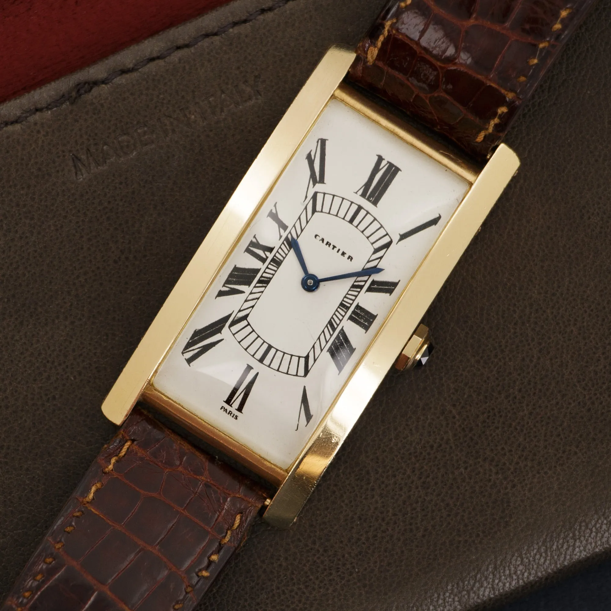 Cartier Yellow Gold Tank Cintree Watch, Circa 1970