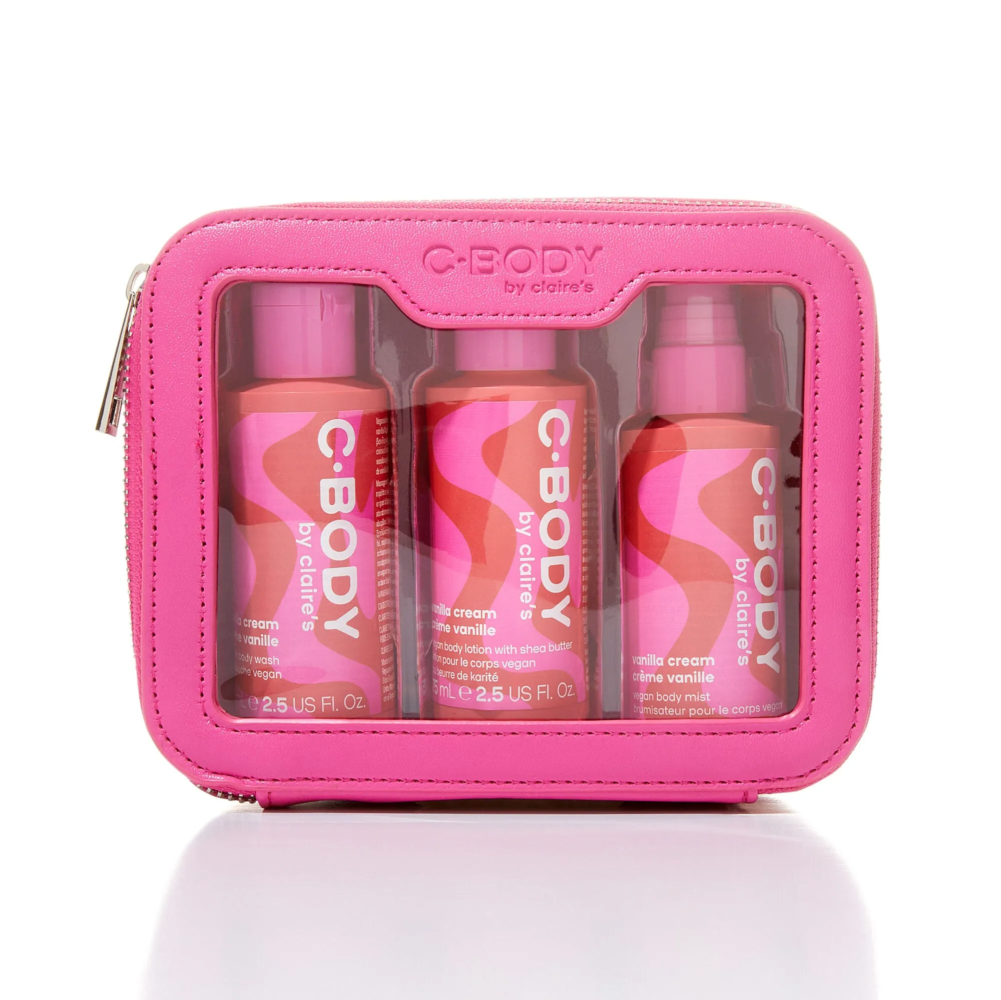 C.Body by Claire's Vanilla Cream Vegan Travel Gift Set | 3 Pack