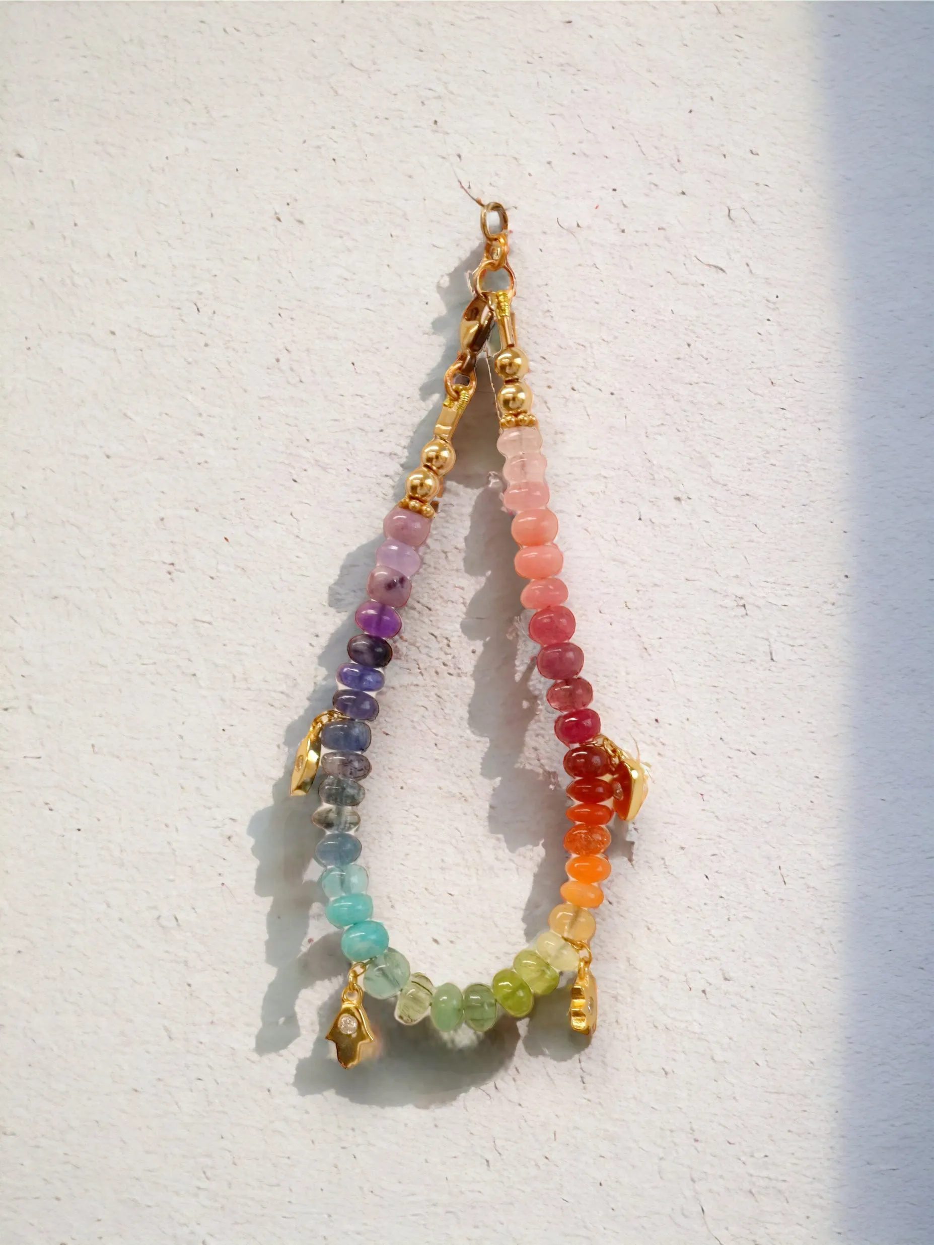 Charmed Rainbow Gemstone Bracelet