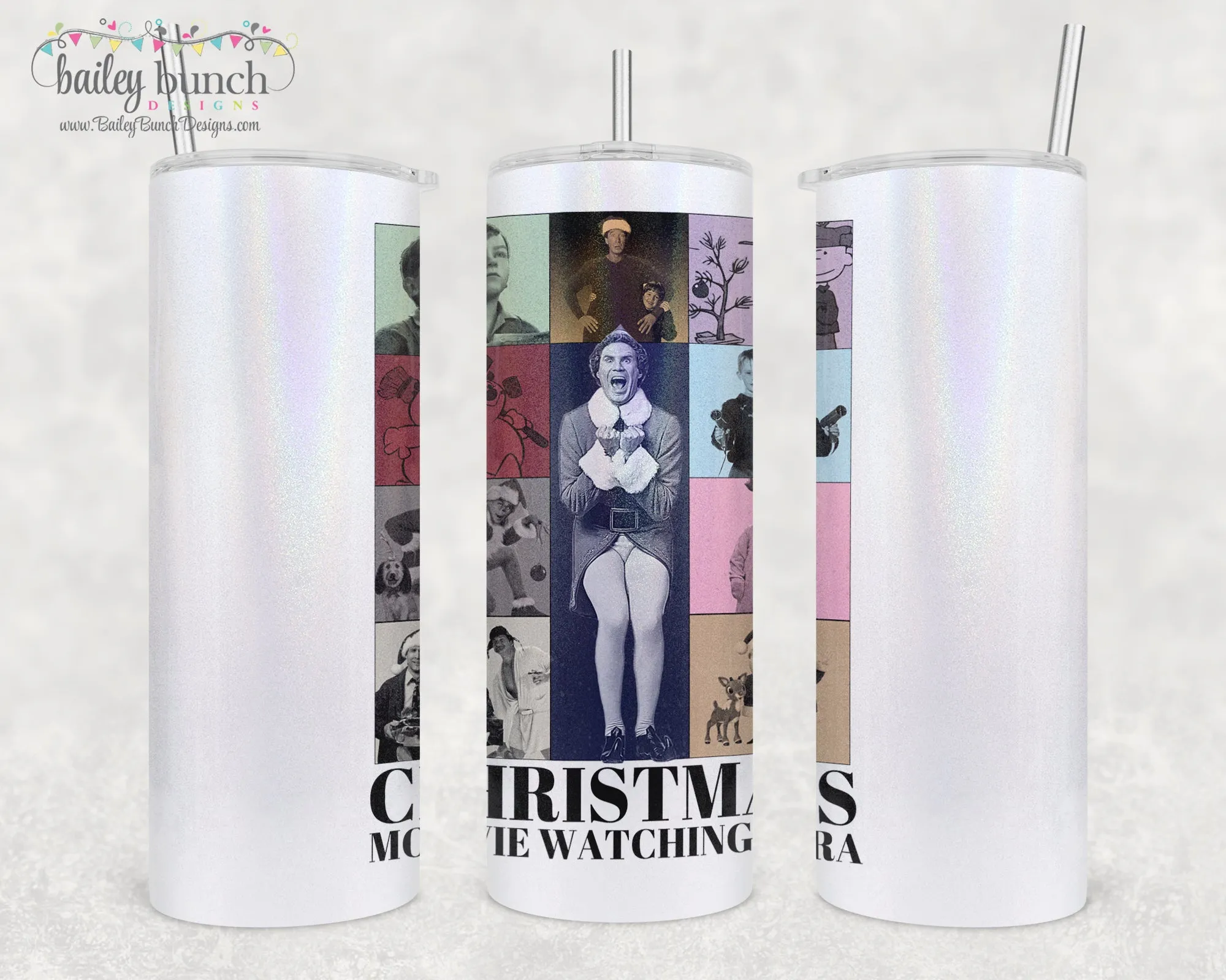 Christmas Movie Watching Era Shimmer Glitter Tumbler TUMBERA0520