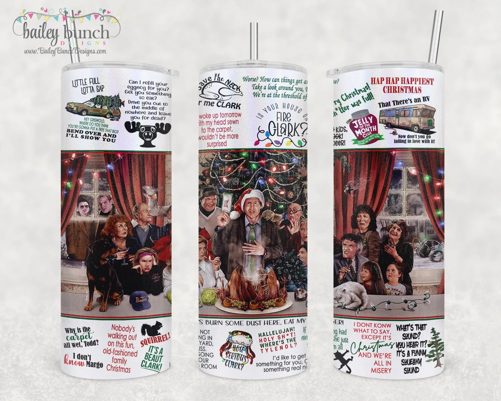 Christmas Vacation Shimmer Glitter Tumbler TUMBLEGRISWOLD0520