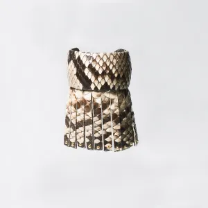 Christopher Augmon Amazon Natural Gold Studded Fringe Python Cuff