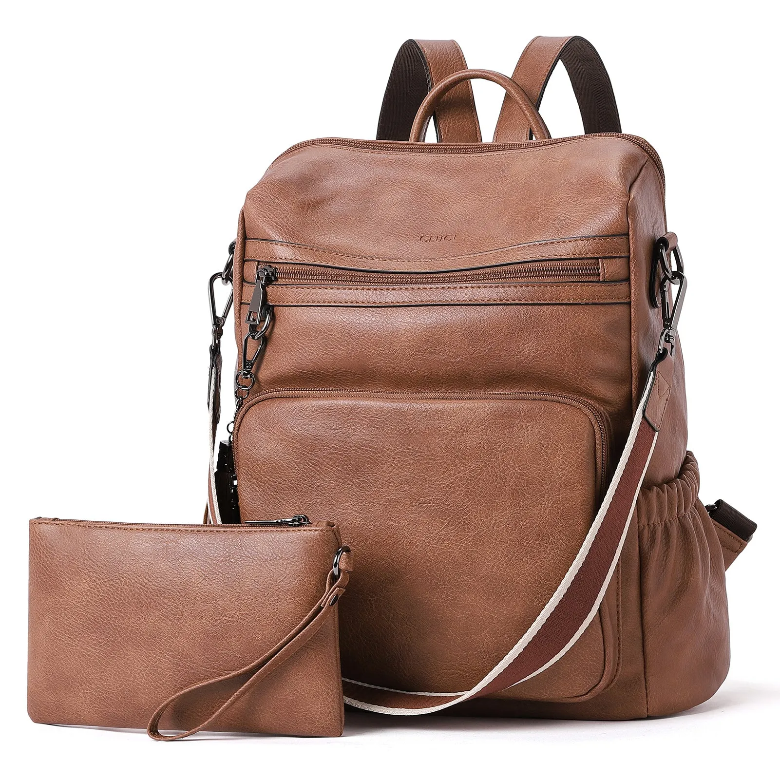 CLUCI Backpack Purse for Women Fashion Leather Designer Travel Large Ladies Shoulder Bags with Tassel