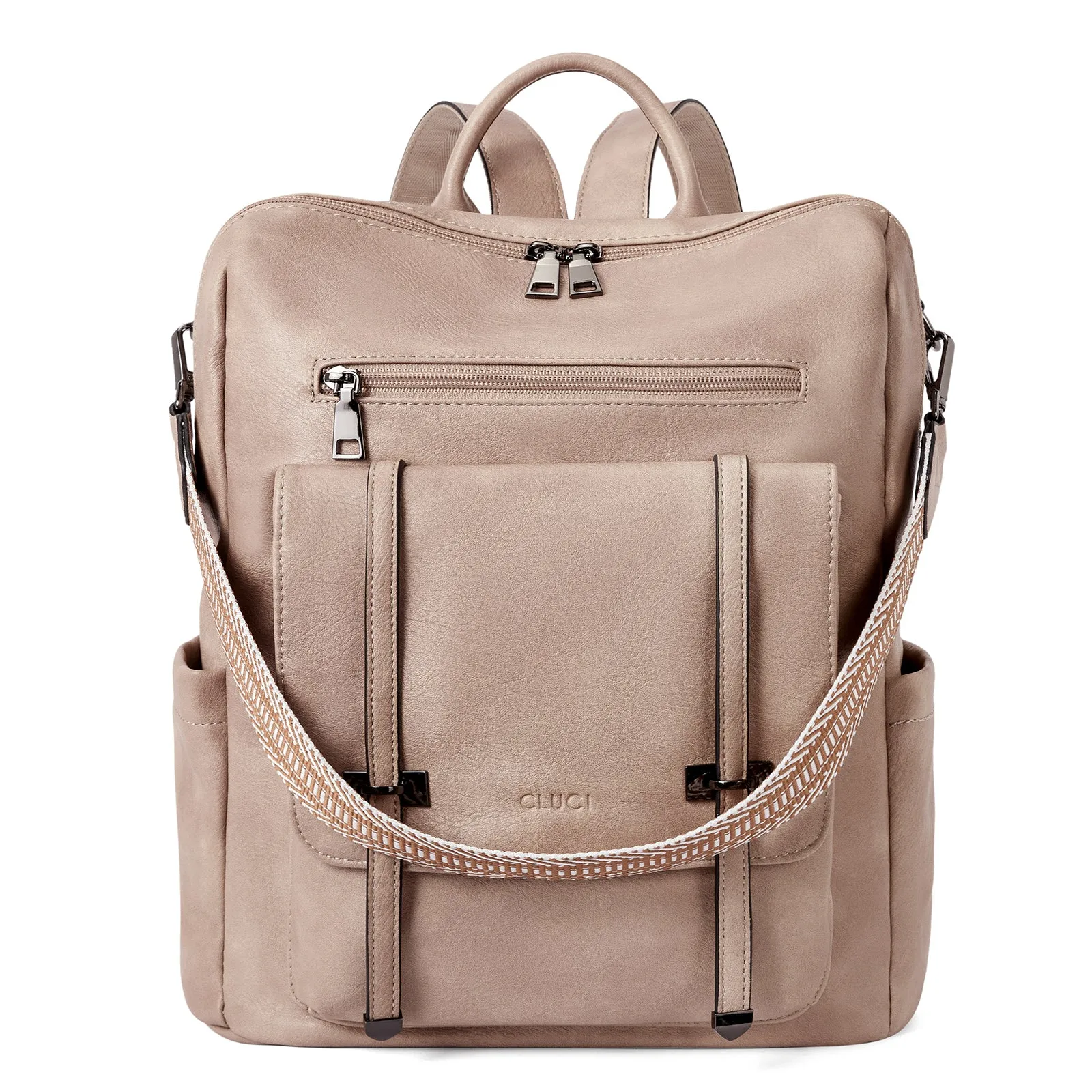 CLUCI Backpack Purse for Women Leather Backpack Purse Travel Fashion Convertible Designer Ladies Shoulder Bags