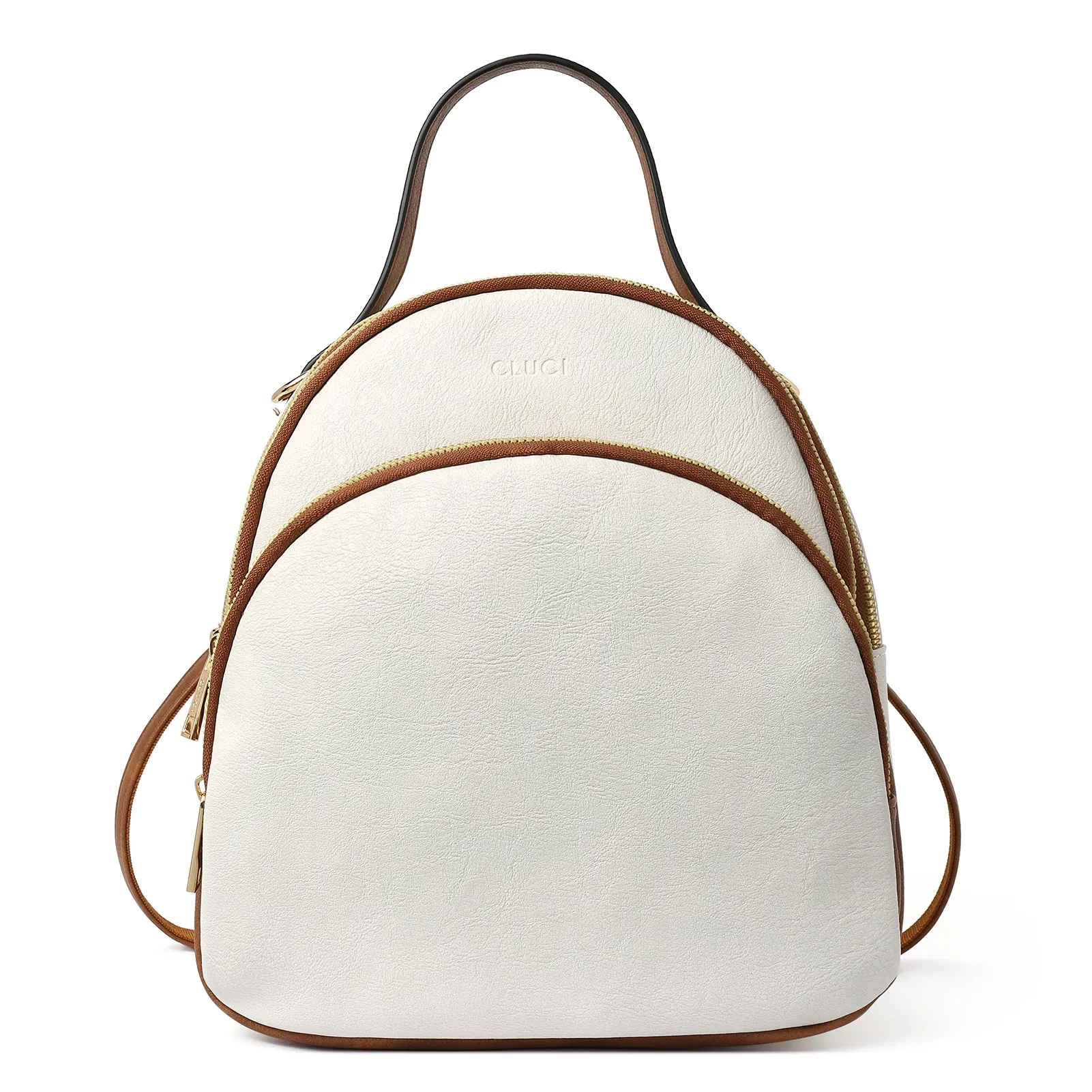 CLUCI Small Backpack Purse for Women Leather Shoulder Bags Lady Fashion Causal Travel Mini Daypack Convertible