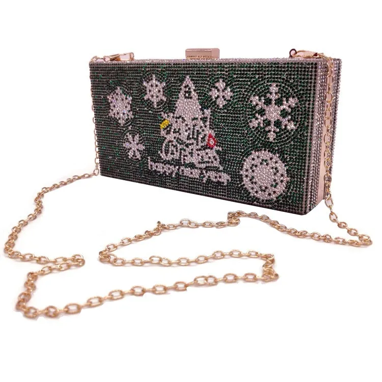 Clutch bag rhinestone christmas bag messenger bag