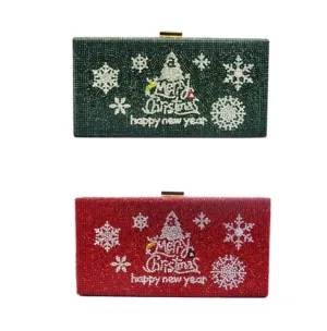 Clutch bag rhinestone christmas bag messenger bag