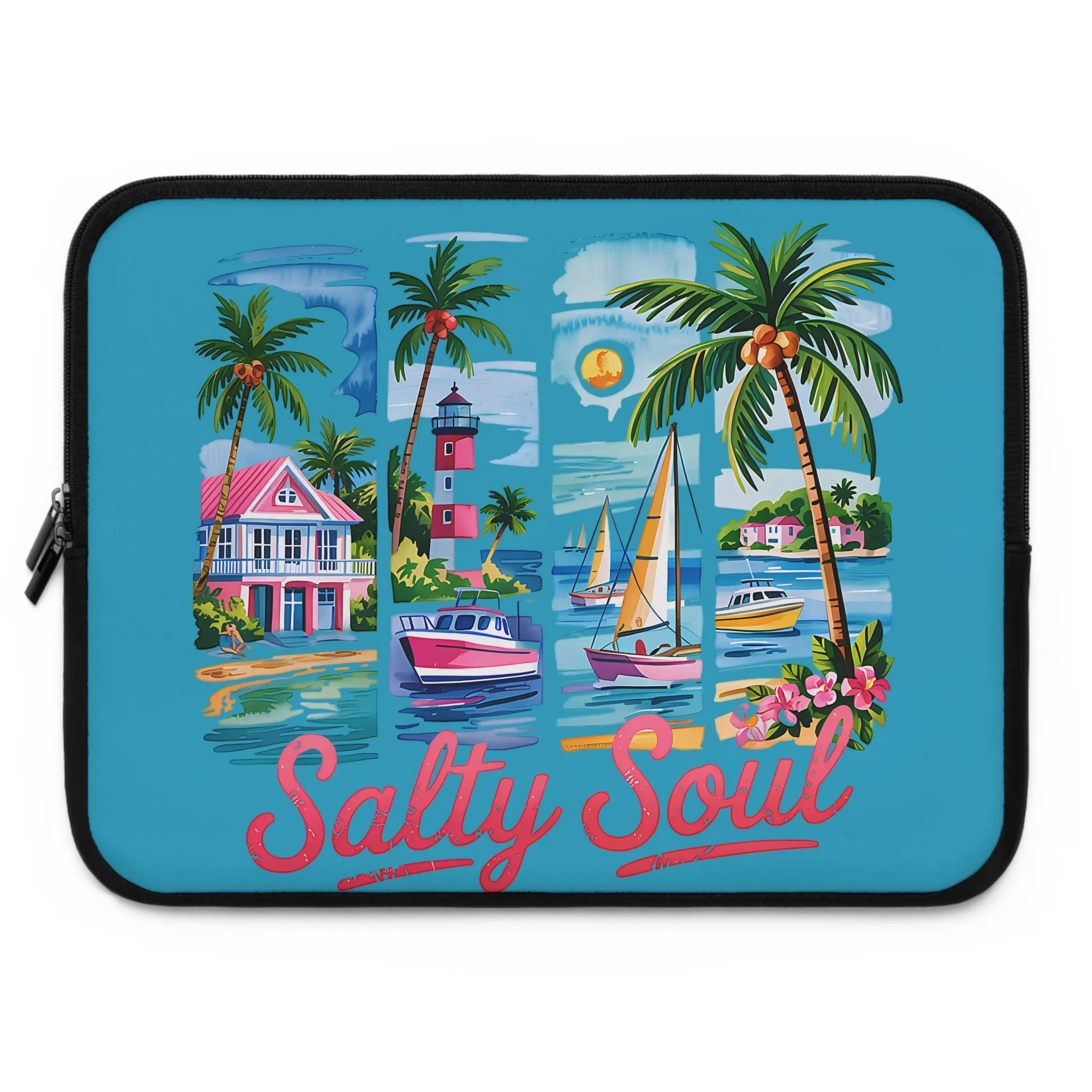 Colorful Salty Soul Laptop Sleeve for Beach Lovers