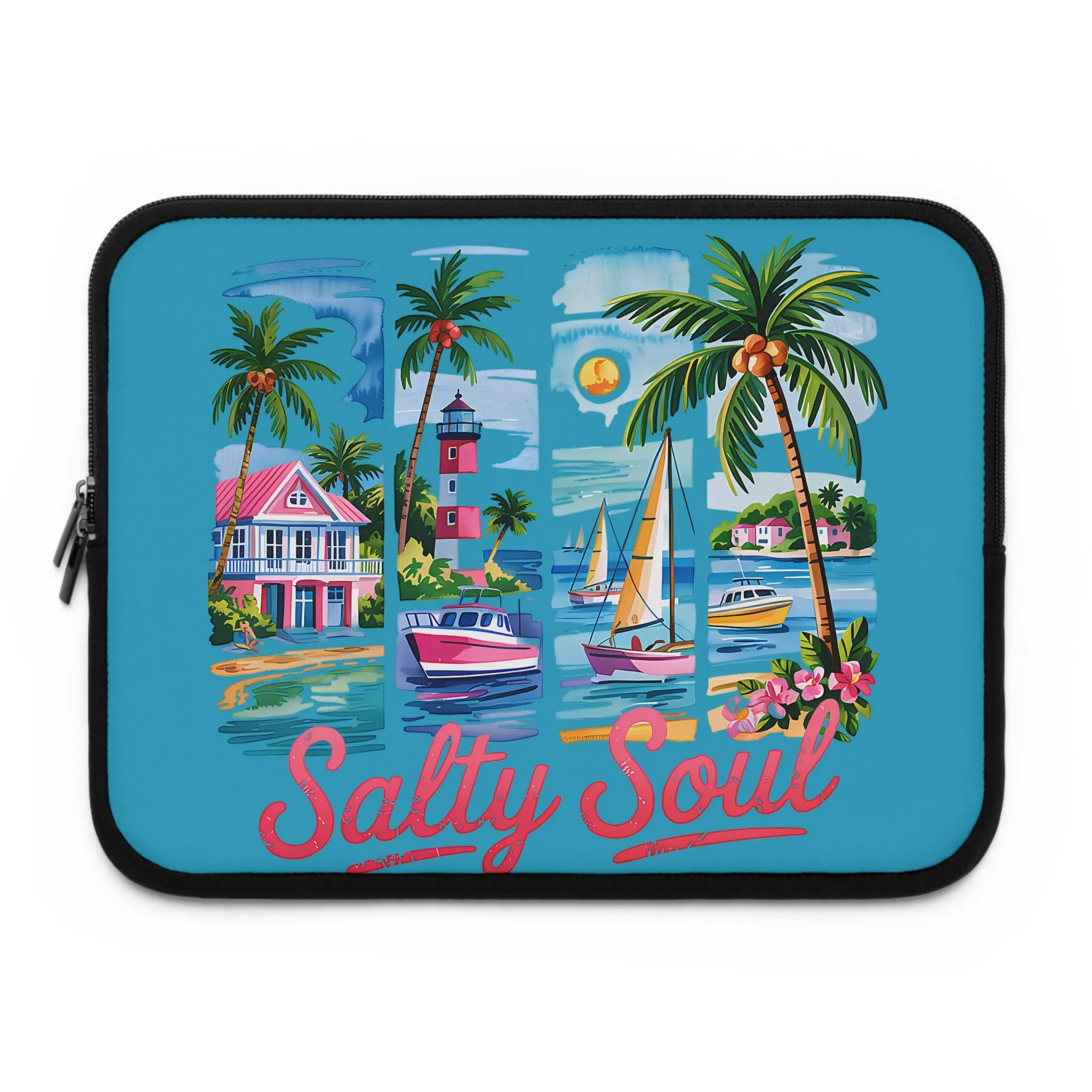 Colorful Salty Soul Laptop Sleeve for Beach Lovers