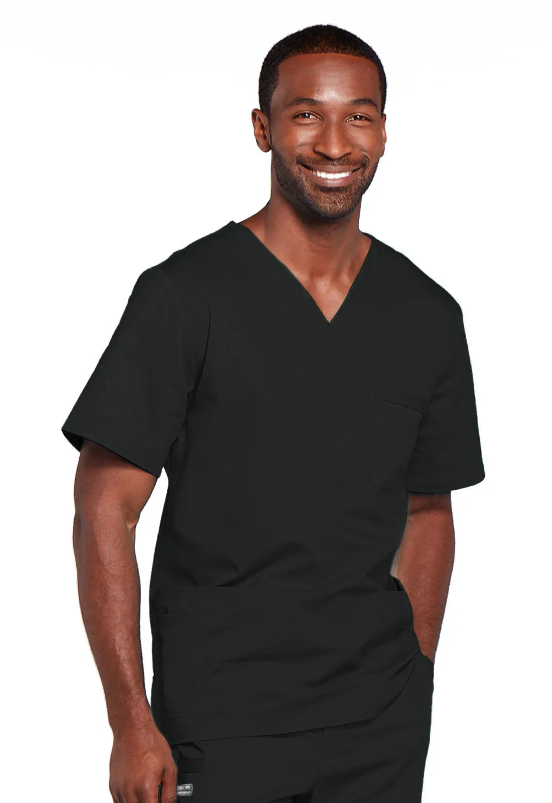 Core Stretch 4725 Unisex V-Neck Top Black