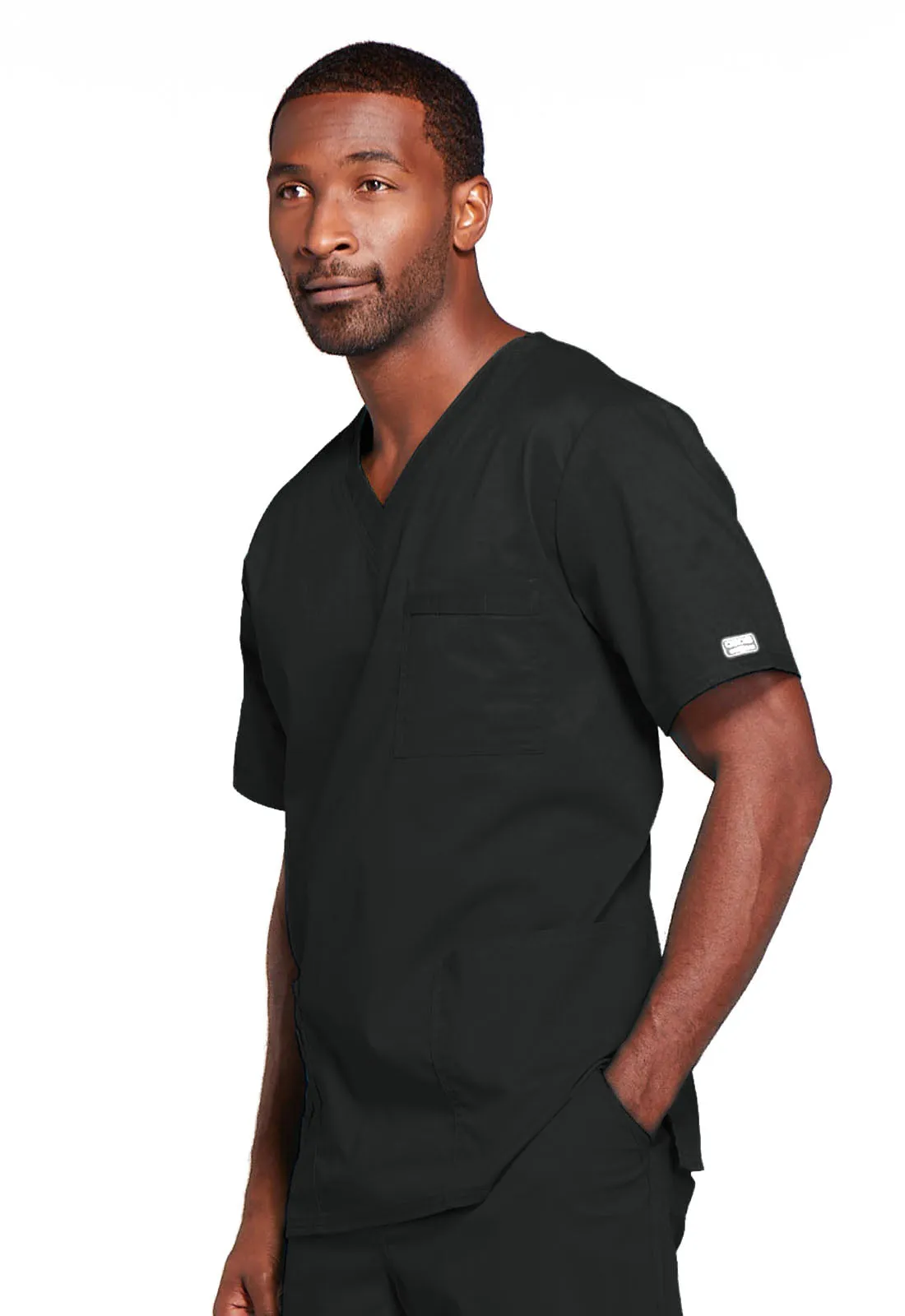 Core Stretch 4725 Unisex V-Neck Top Black