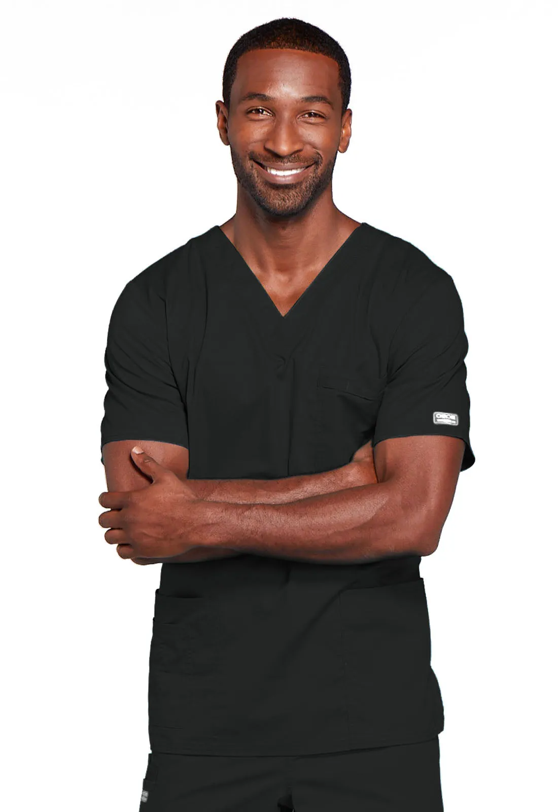 Core Stretch 4725 Unisex V-Neck Top Black