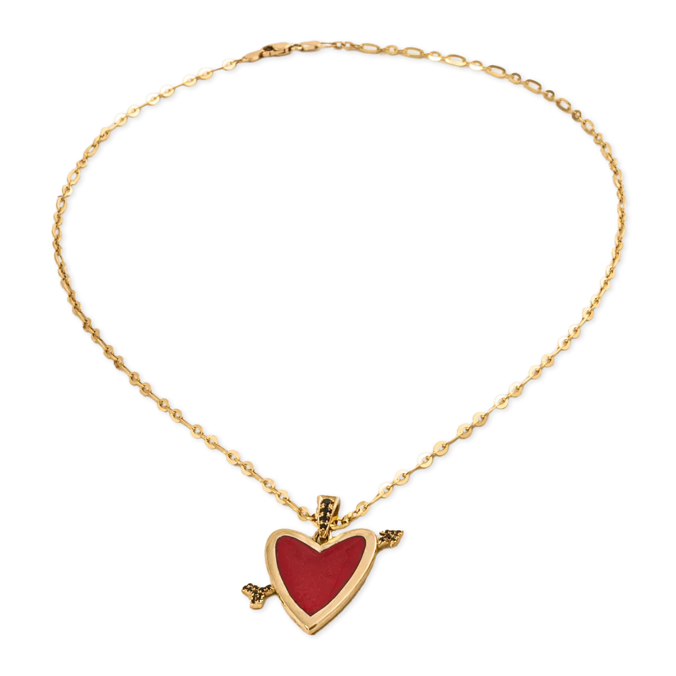 Cupids Heart necklace - Red