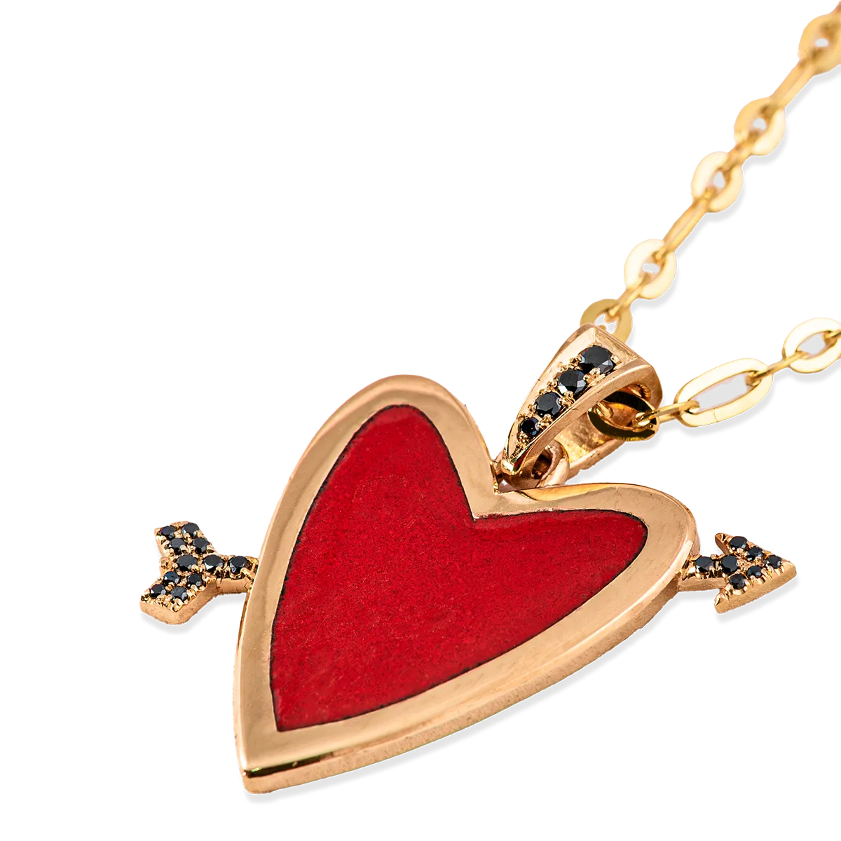 Cupids Heart necklace - Red