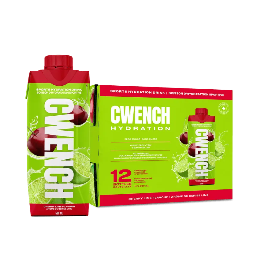Cwench Sports Drink 12 Pack 500 ml - Cherry Lime