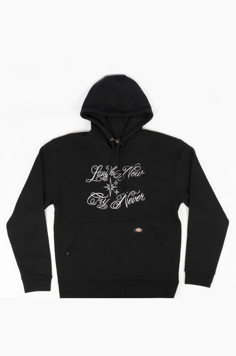 DICKIES X ESTEVAN ORIOL LAUGH NOW CRY LATER HOODIE BLACK
