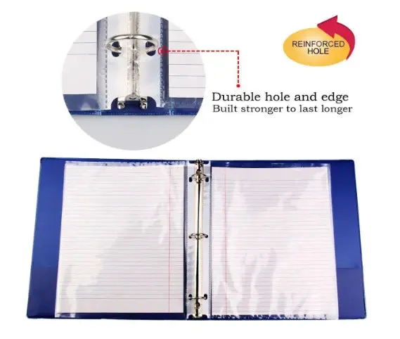 Digismart Pack of 25 Heavy Duty 200 Micron A3 Size Transparent Document Sleeves, Leaf Sheet Clear Certificates, Waterproof Sheet Protectors 11 Holes Punched