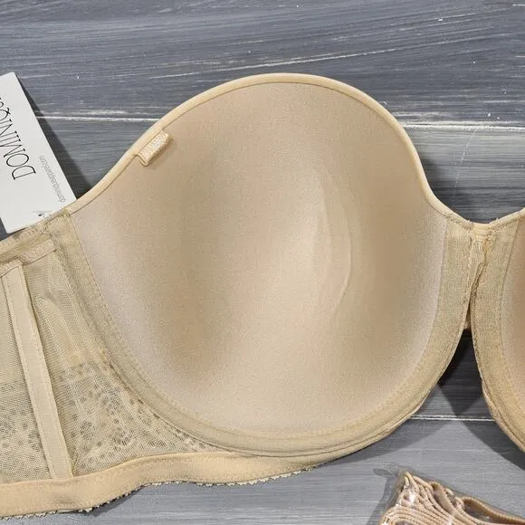 Dominique Tessa Strapless Bra Latte 42B Style 7402