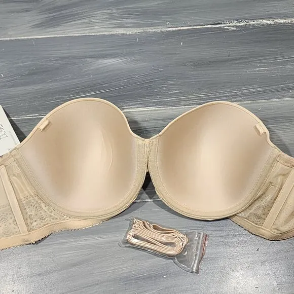 Dominique Tessa Strapless Bra Latte 42B Style 7402