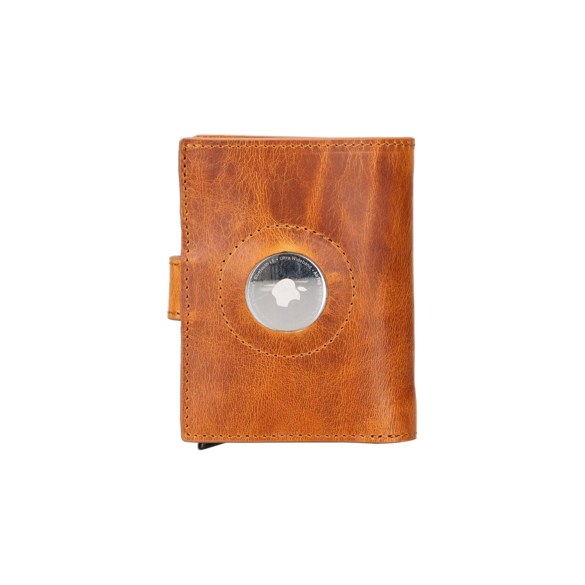 Douglas Genuine Leather Pop-Up Wallet with AirTag Slot - RFID Blocking