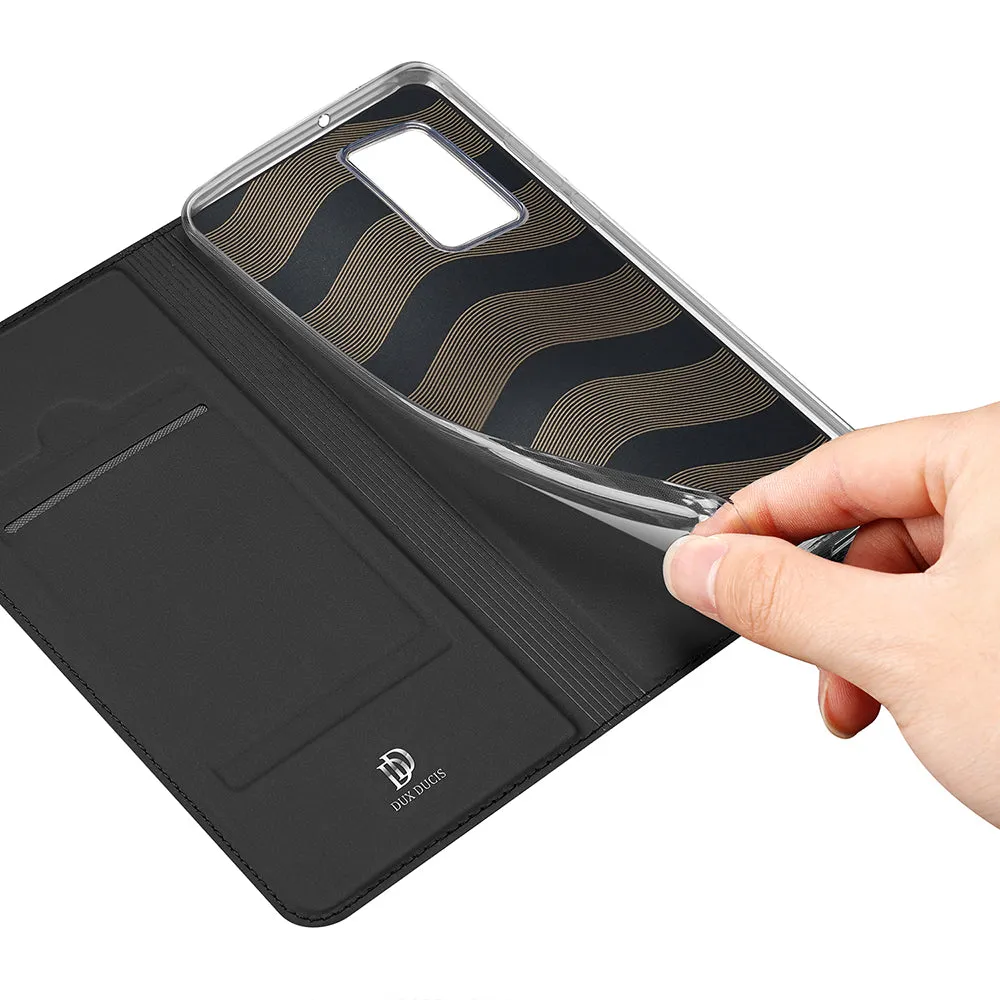 DUX DUCIS For HUAWEI P40 Leather Mobile Phone Cover Magnetic Protective Case Bracket with Cards Slot black