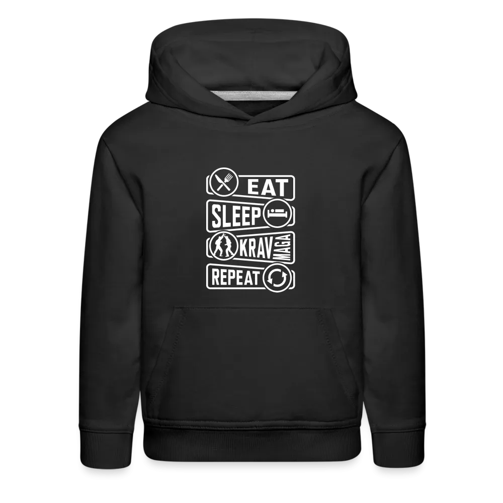 Eat Sleep Krav Repeat Kids Hoodie