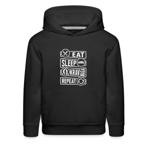 Eat Sleep Krav Repeat Kids Hoodie
