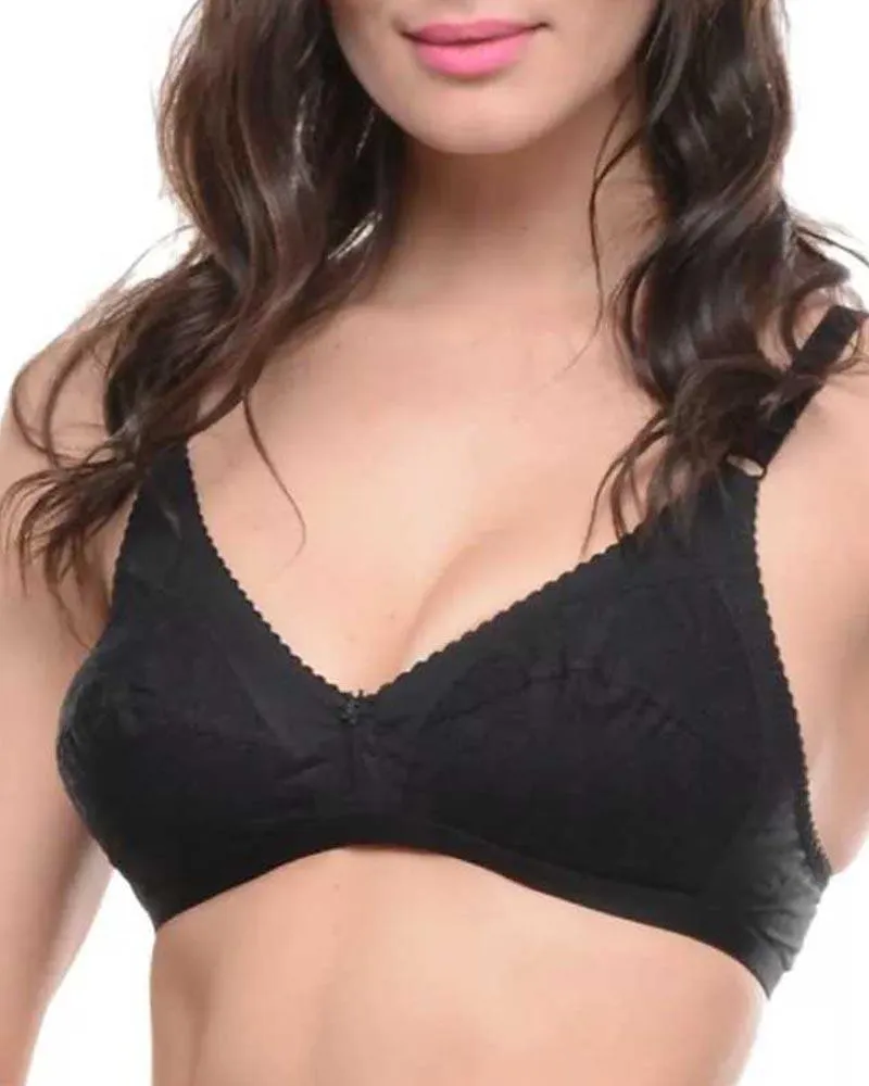 Embroidered Bra - 5501 - Bodycare - White