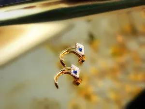 Evil Eye Loop Earrings