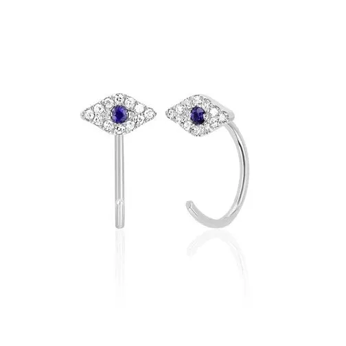 Evil Eye Loop Earrings