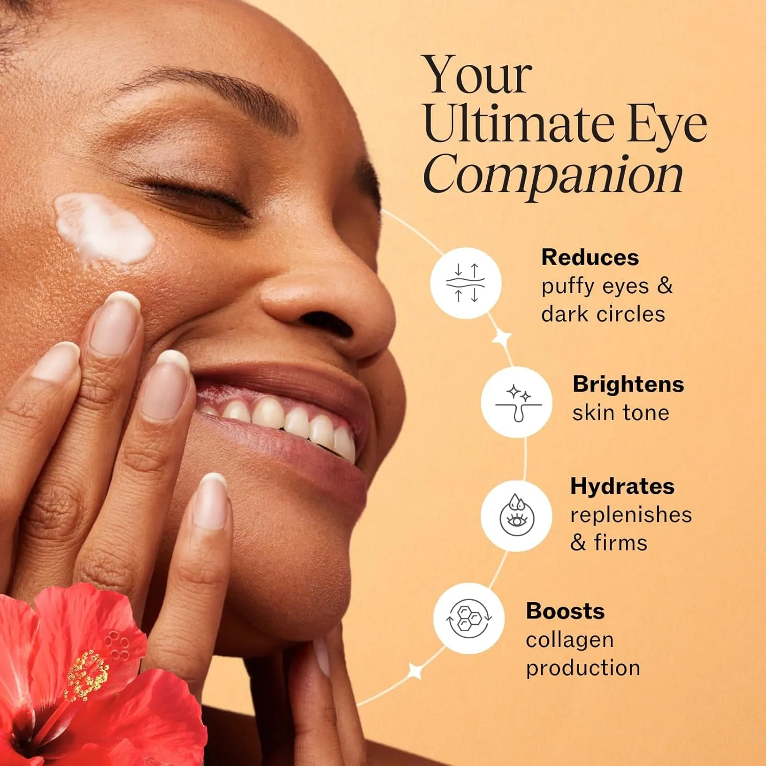 Eye Cream for Dark Circles and Puffiness, under Eye Cream for Wrinkles and Bags, anti Aging Eye Cream Helps Improve Dryness; for Sensitive Skin - 1.7 Oz - Made in USA