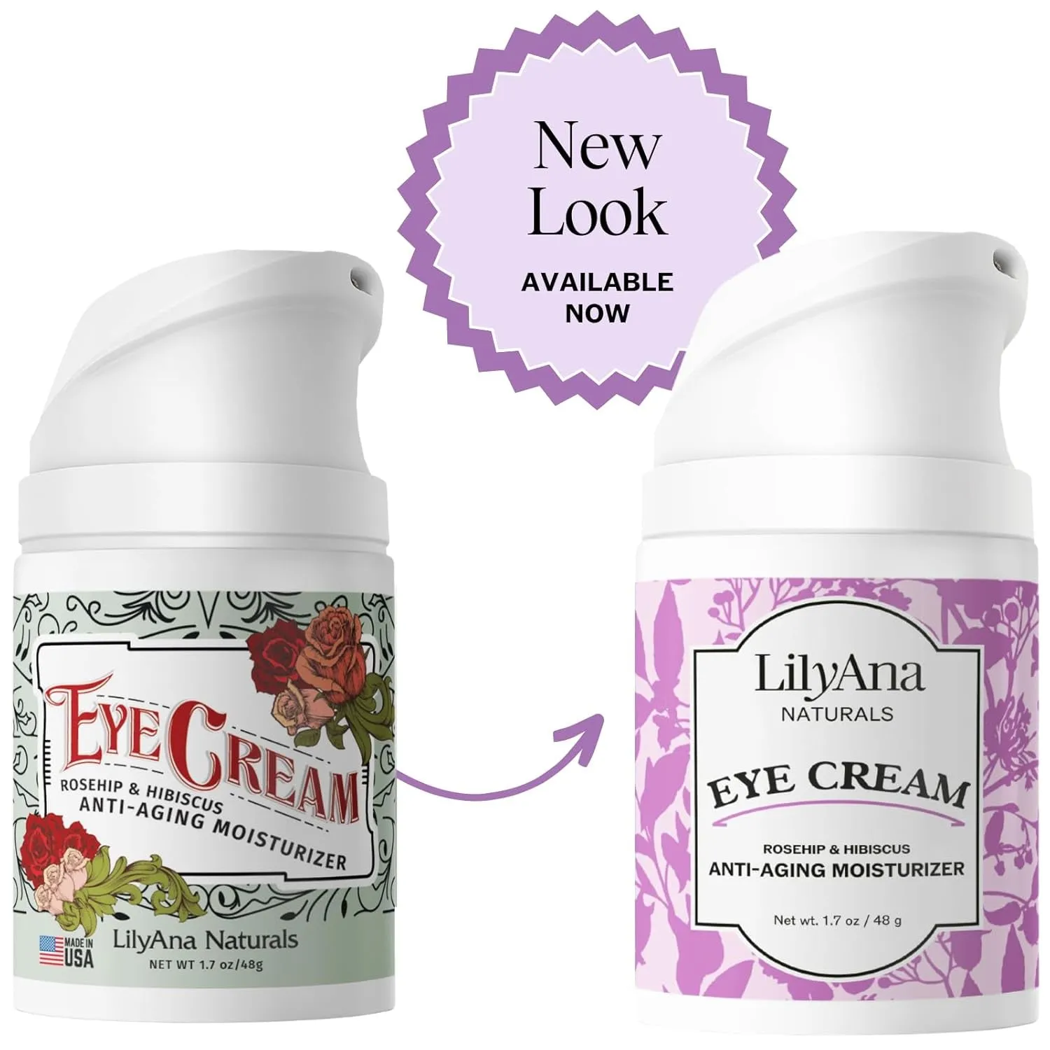 Eye Cream for Dark Circles and Puffiness, under Eye Cream for Wrinkles and Bags, anti Aging Eye Cream Helps Improve Dryness; for Sensitive Skin - 1.7 Oz - Made in USA