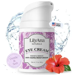 Eye Cream for Dark Circles and Puffiness, under Eye Cream for Wrinkles and Bags, anti Aging Eye Cream Helps Improve Dryness; for Sensitive Skin - 1.7 Oz - Made in USA