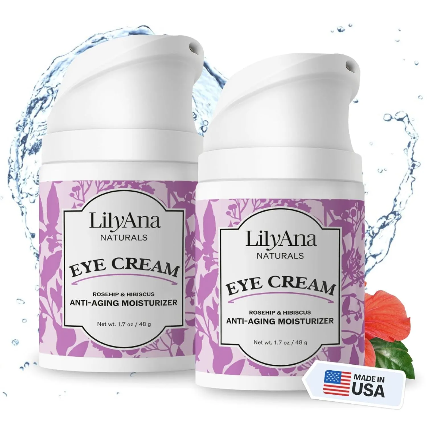 Eye Cream for Dark Circles and Puffiness, under Eye Cream for Wrinkles and Bags, anti Aging Eye Cream Helps Improve Dryness; for Sensitive Skin - 1.7 Oz - Made in USA