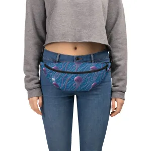 Fanny Pack - Blue and Violet Jellyfishes