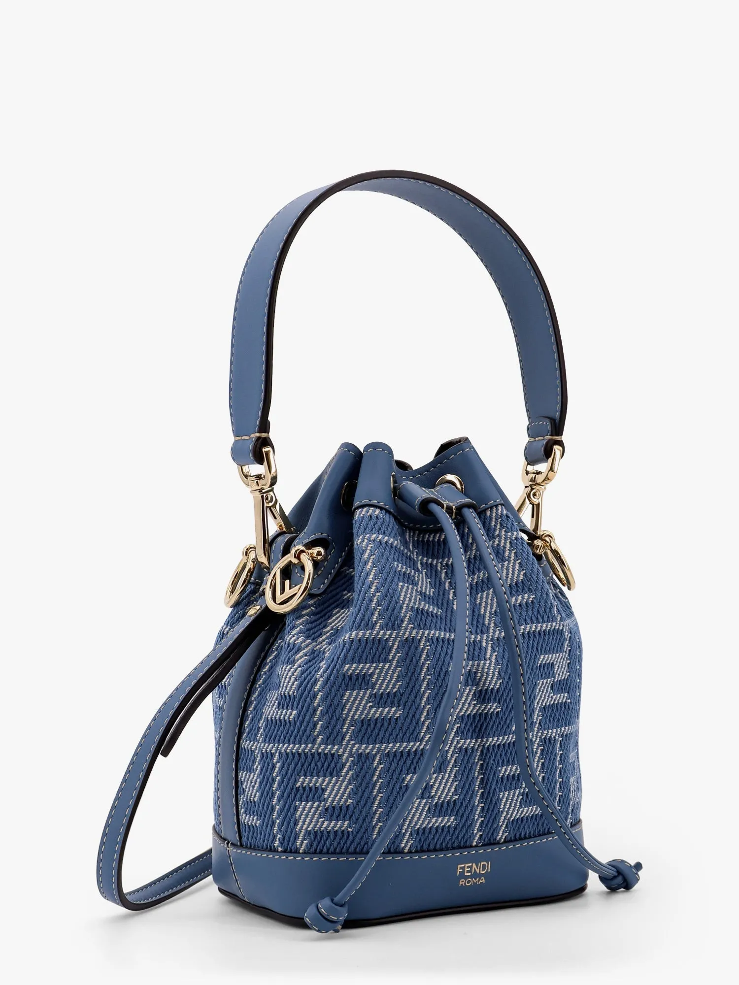 Fendi Mon Tresor Ff Jacquard Fabric Bucket Bag