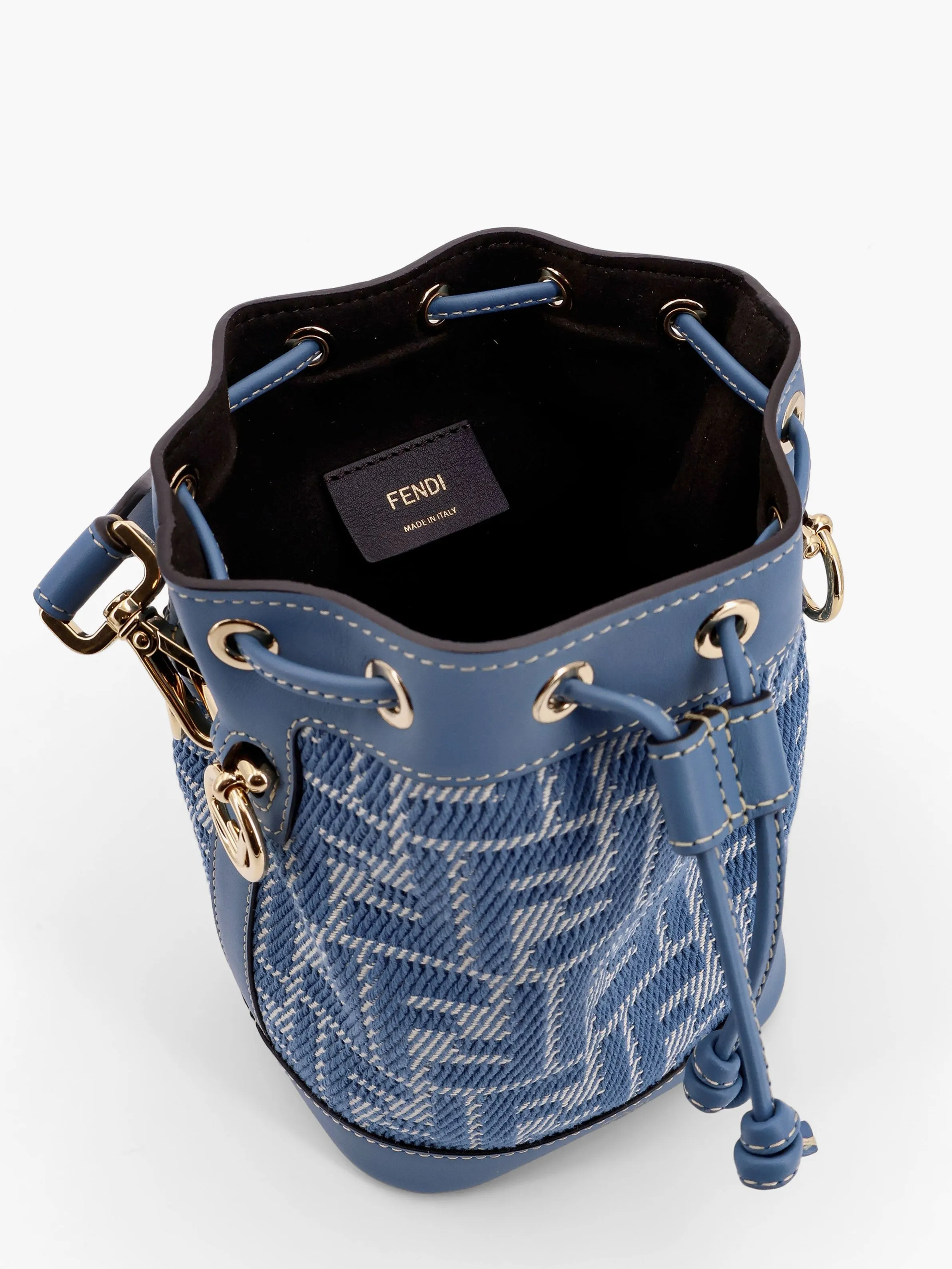 Fendi Mon Tresor Ff Jacquard Fabric Bucket Bag