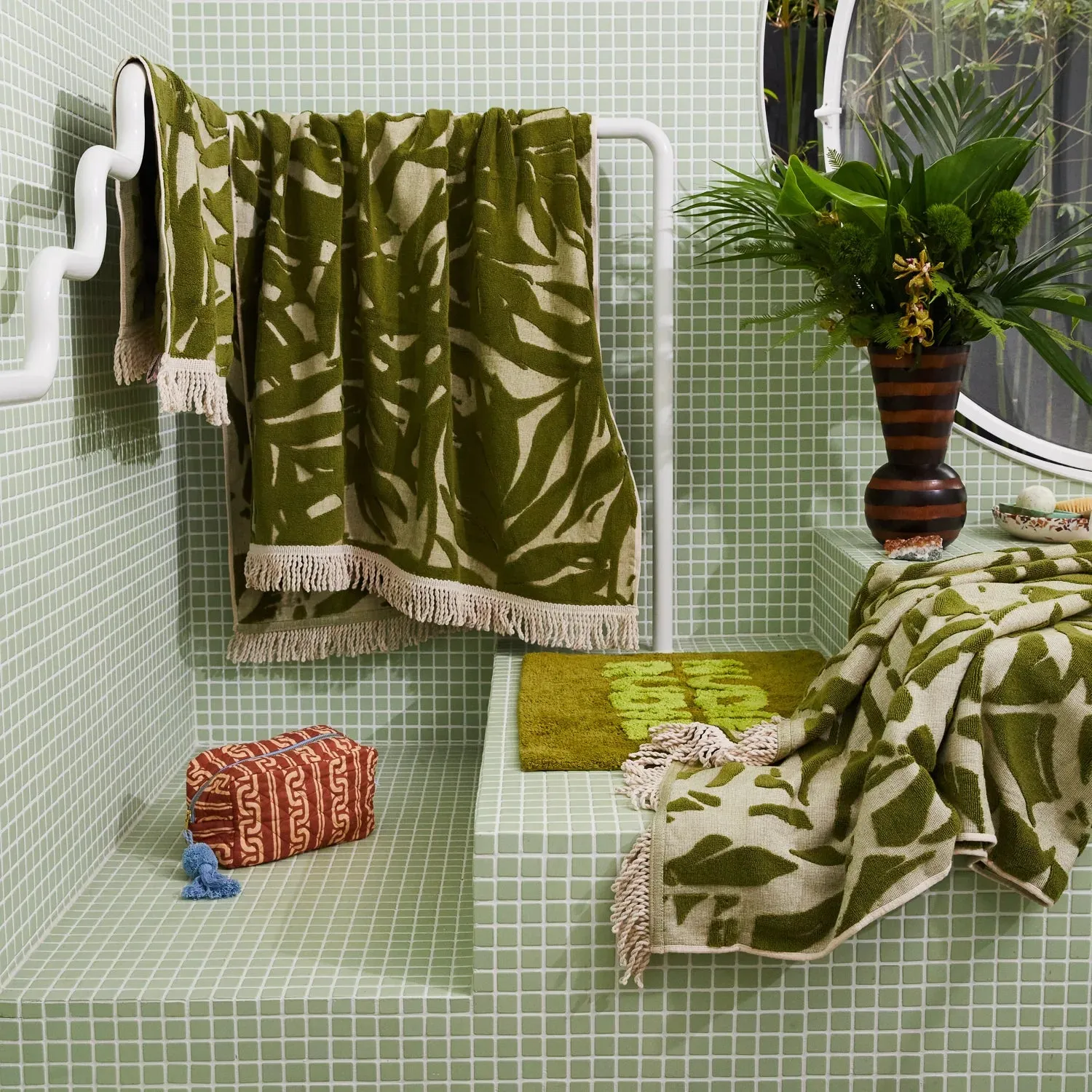 Fidel Beauty Bag - Sage x Clare