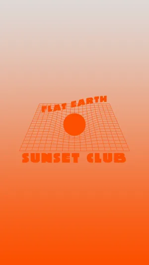 Flat Earth Sunset Club Wallpaper