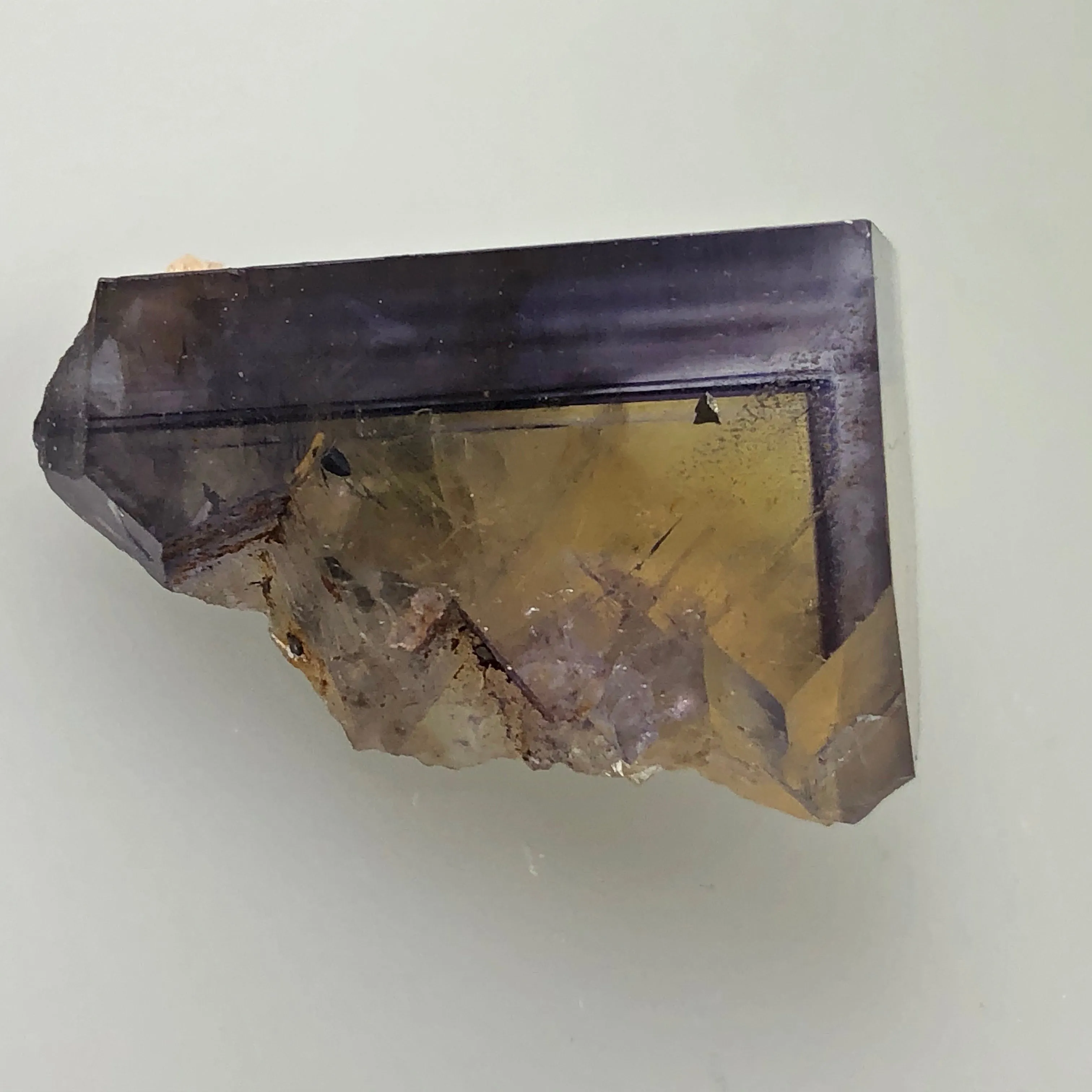 Fluorite, Rosiclare Level, Victory Mine, Spar Mountain District, Southern Illinois, Ron Roberts Collection F-64, Miniature 2.3 x 2.5 x 3.0 cm, $100.  Online September 14.