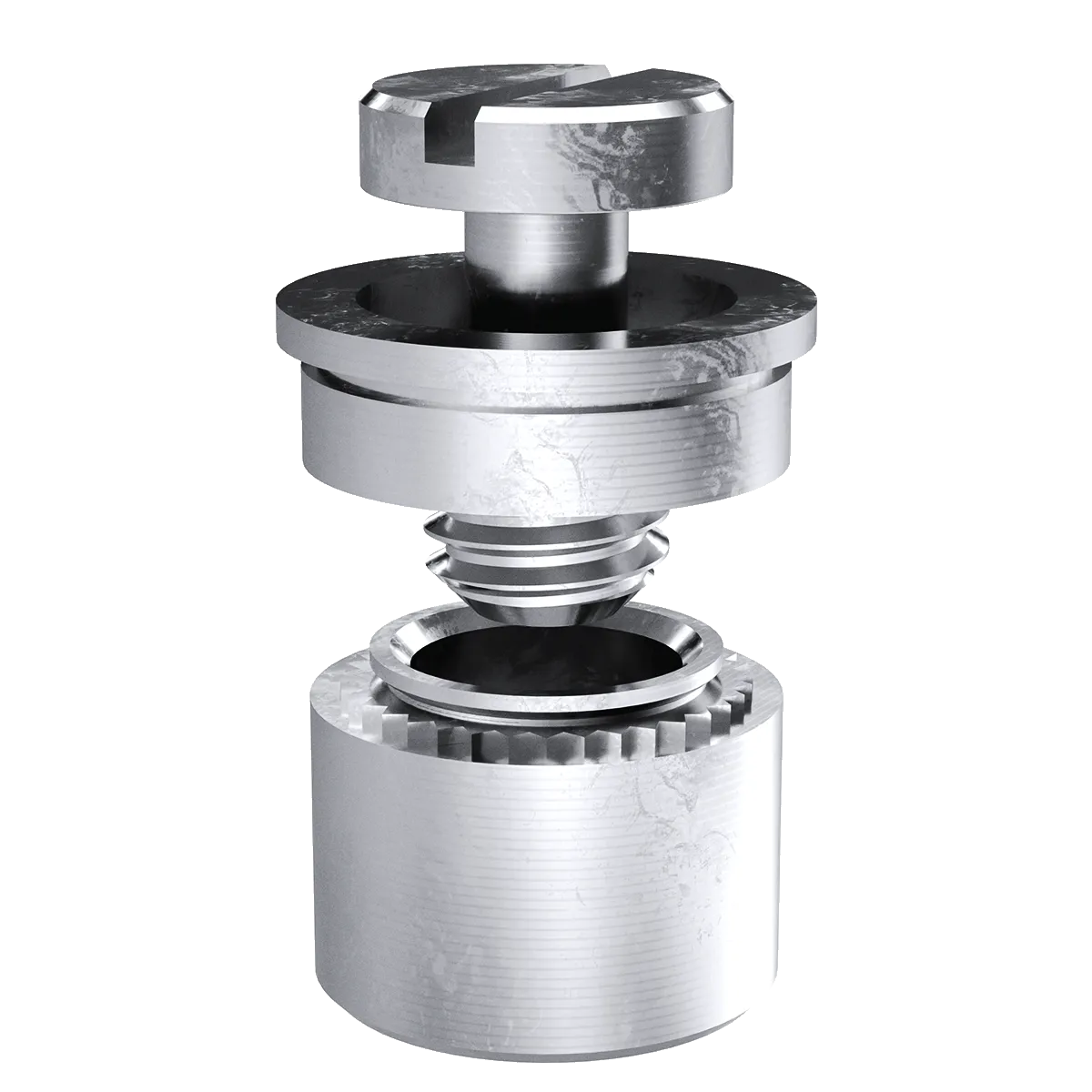 Flush Mounted Panel Screw Component, 300 Series Stainless Steel, Passivated, Metric, M3x0.5 x 40, 100 Pack