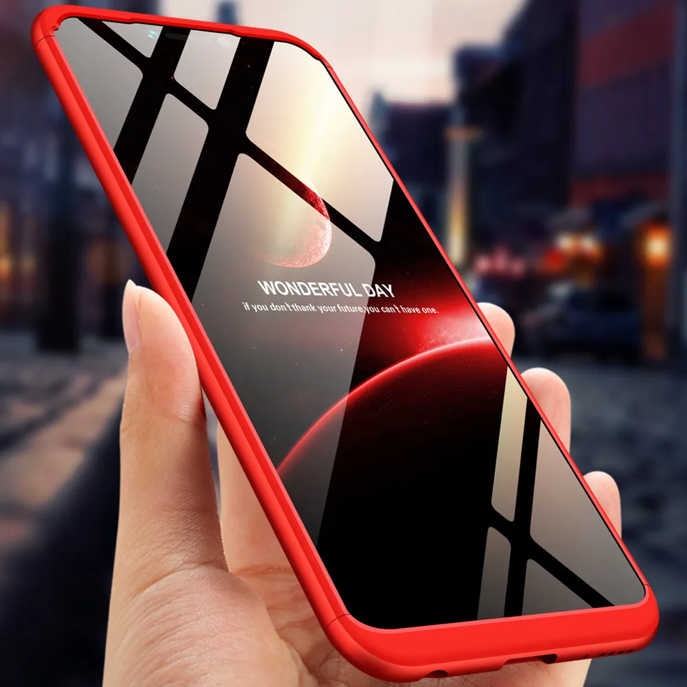 For Honor PLAY Ultra Slim PC Back Cover Non-slip Shockproof 360 Degree Full Protective Case red