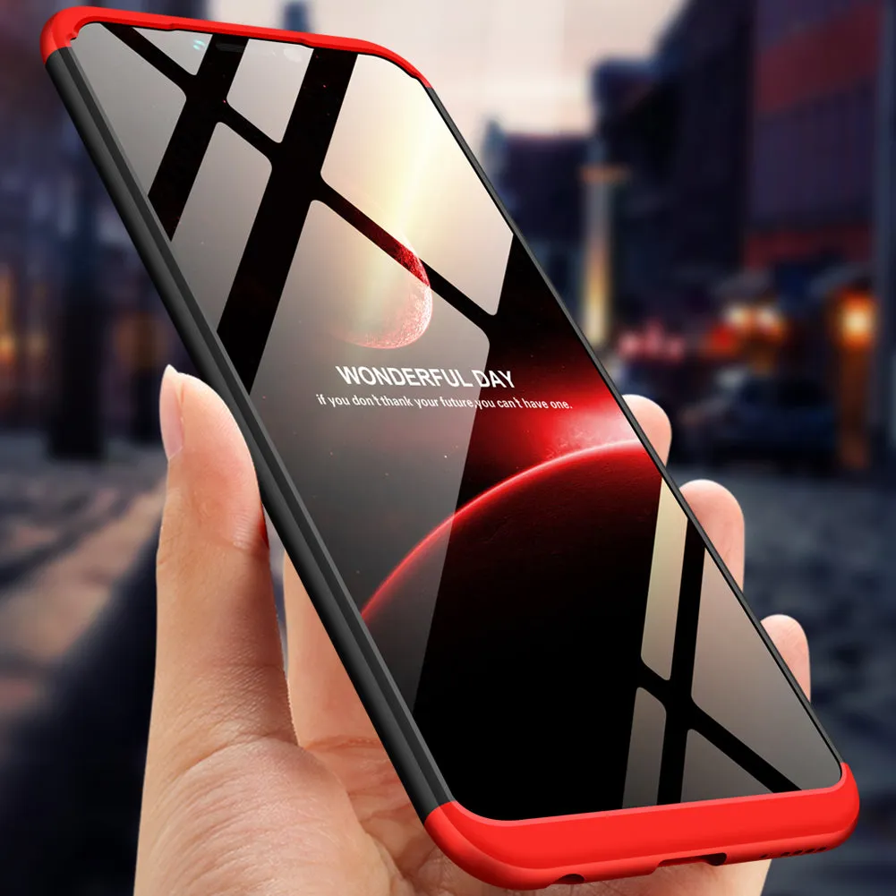 For Honor PLAY Ultra Slim PC Back Cover Non-slip Shockproof 360 Degree Full Protective Case red