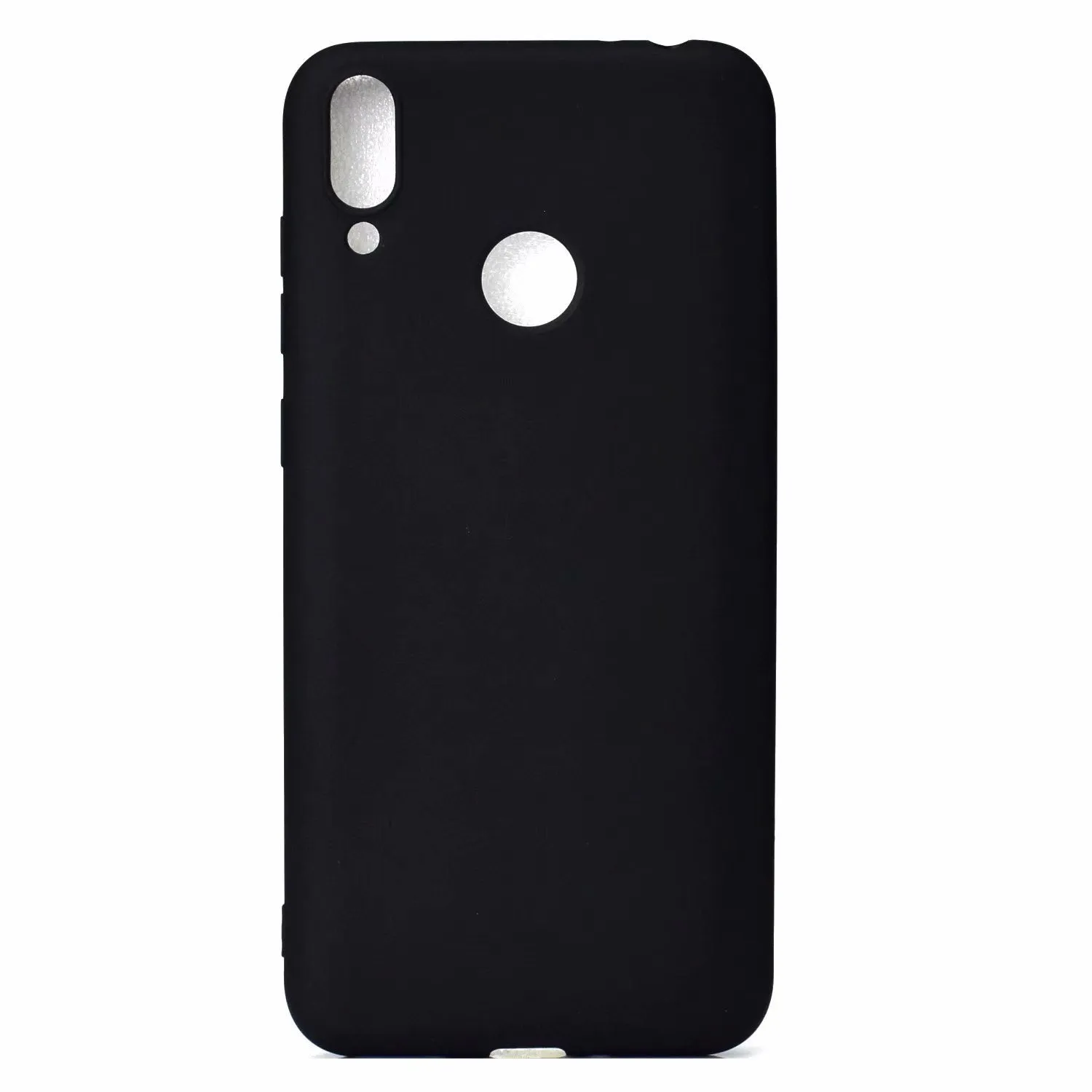 For HUAWEI Honor 8C Lovely Candy Color Matte TPU Anti-scratch Non-slip Protective Cover Back Case black