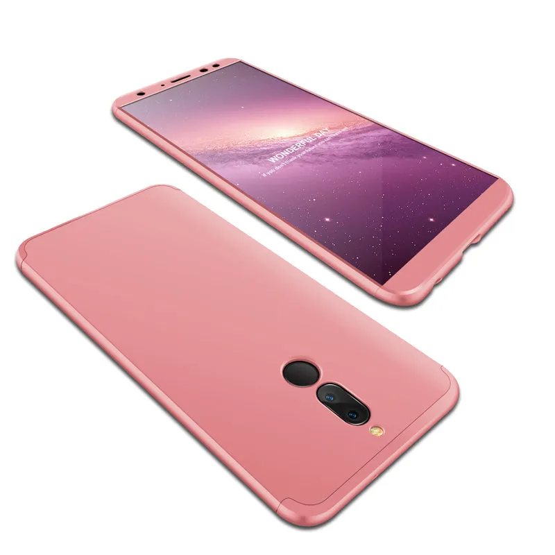 For HUAWEI MAIMANG 6/Mate 10 lite/Honor 9i(india)/Nova 2i Ultra Slim PC Back Cover Non-slip Shockproof 360 Degree Full Protective Case Rose gold